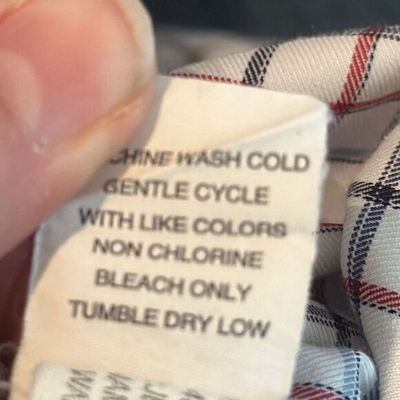 Johnnie O Prep-Formance Boys Red Blue Long Sleeve Button Down Dress Shirt 14 - Picture 7 of 8